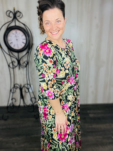 Kimmy Tiers & Bows Dress- Black