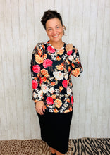 Black & Roses Top