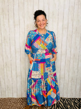 Mallory Royal Blue Patchwork Dress