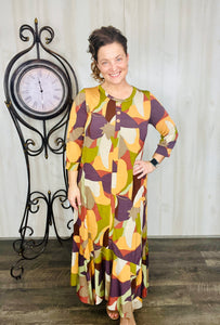 Smiles & Fall Abstract Dress