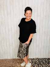Ribbed Oversized Top- Black