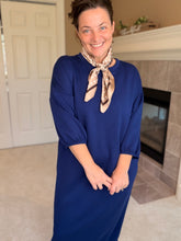 Oh So Comfy Sweatshirt Dress-Navy