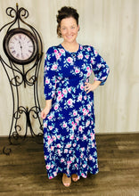Sarah Navy & Roses Dress