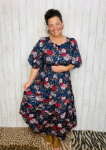 Kendra Navy & Floral Dress