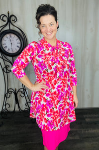Flash of Style Tunic- Pink Floral