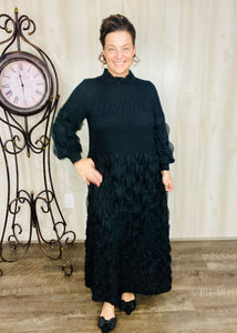 Ruffles & Class Dress- Black