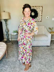 Kara Ivory & Floral Dress