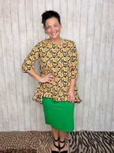 Samantha Ruffle Sleeve & High Low Tunic-Mixed Floral