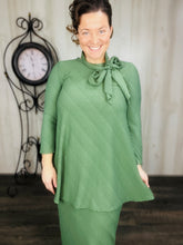 Georgia Olive Tunic- Swiss Dot Material