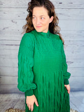 Ruffles & Class Dress- Hunter Green