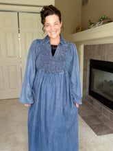 Kristen Smocking & Denim Dress
