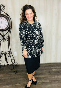 Tabby Black & Leopard Top