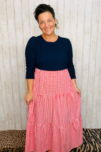 Tonya Navy & Red Plaid Dress