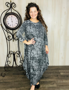 Charcoal & Gray Parachute Dress