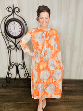 Brenda Bow Orange & Floral Dress
