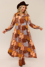 Kaylee Collared Fall Patchwork Dress