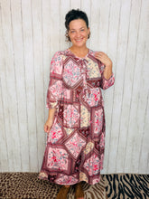 Missy Midi Length Pink & Brown