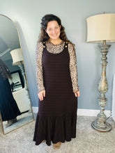 Brown Leopard Mesh Layering Style Top