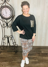 Sunshine Meets Leopard Pocket Top