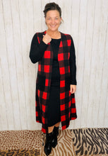 Buffalo Plaid Cardigan (White or Red)