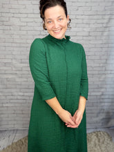 Jaqueline Ruffled Dress-Hunter Green