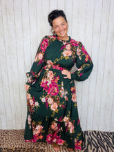 Natasha Smocked Waist Dress- Green Floral