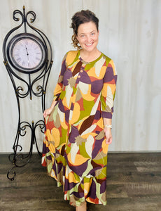 Smiles & Fall Abstract Dress