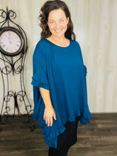 Stacy Woven Solid Blouse-Navy & Black