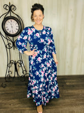 Sarah Navy & Roses Dress