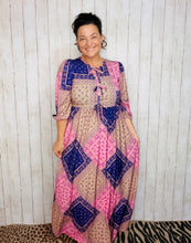 Missy Purple & Pink Patchwork Dress