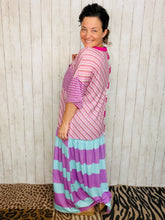 Purple Multi-Print T-Shirt Dress