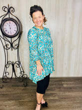 Teal & Animal Print Tunic