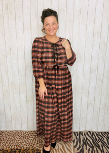 Missy Mocha Brown Plaid Dress – The King's Daughter Boutique