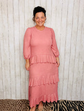Ruffles & Luxury Dress-Mauve (With Full Slip Included)