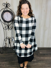 Nilah Buffalo Plaid Tunic- Red or Black & White