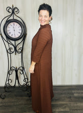 Jaqueline Vintage & Textured Dress- Chocolate Brown