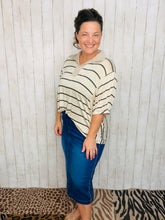 Leslie Mocha & Striped Top