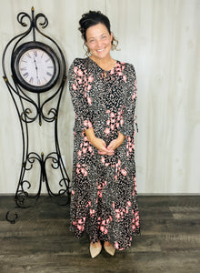 Connie Coral & Leopard Dress