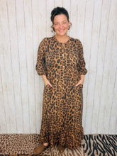 Jen Ribbed Leopard & Button Dress