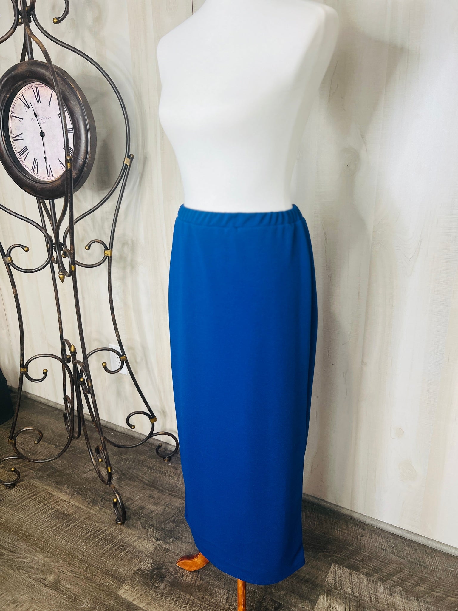 Laura Espresso Brown Pencil Skirt-Textured (Regular & Plus ) – The