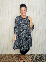 Feminine & Fabulous Gray Animal Print Tunic