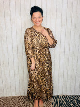 Leopard Print Mesh Overlay Dress