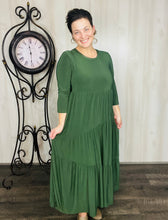 Tonya Marie Tiered Dress- Olive