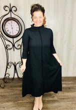 Jaqueline Vintage & Textured Dress- Black