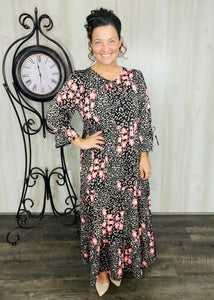 Connie Coral & Leopard Dress