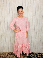 Michella High Low Dress-Pink Paisley