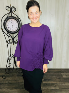 Eggplant Woven Style Blouse