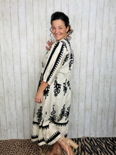 Tara Cream & Black Abstract Print Dress
