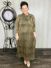 Leopard & Sequin Overlay Dress