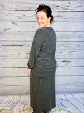 Candice Ribbed Skirt- Charcoal